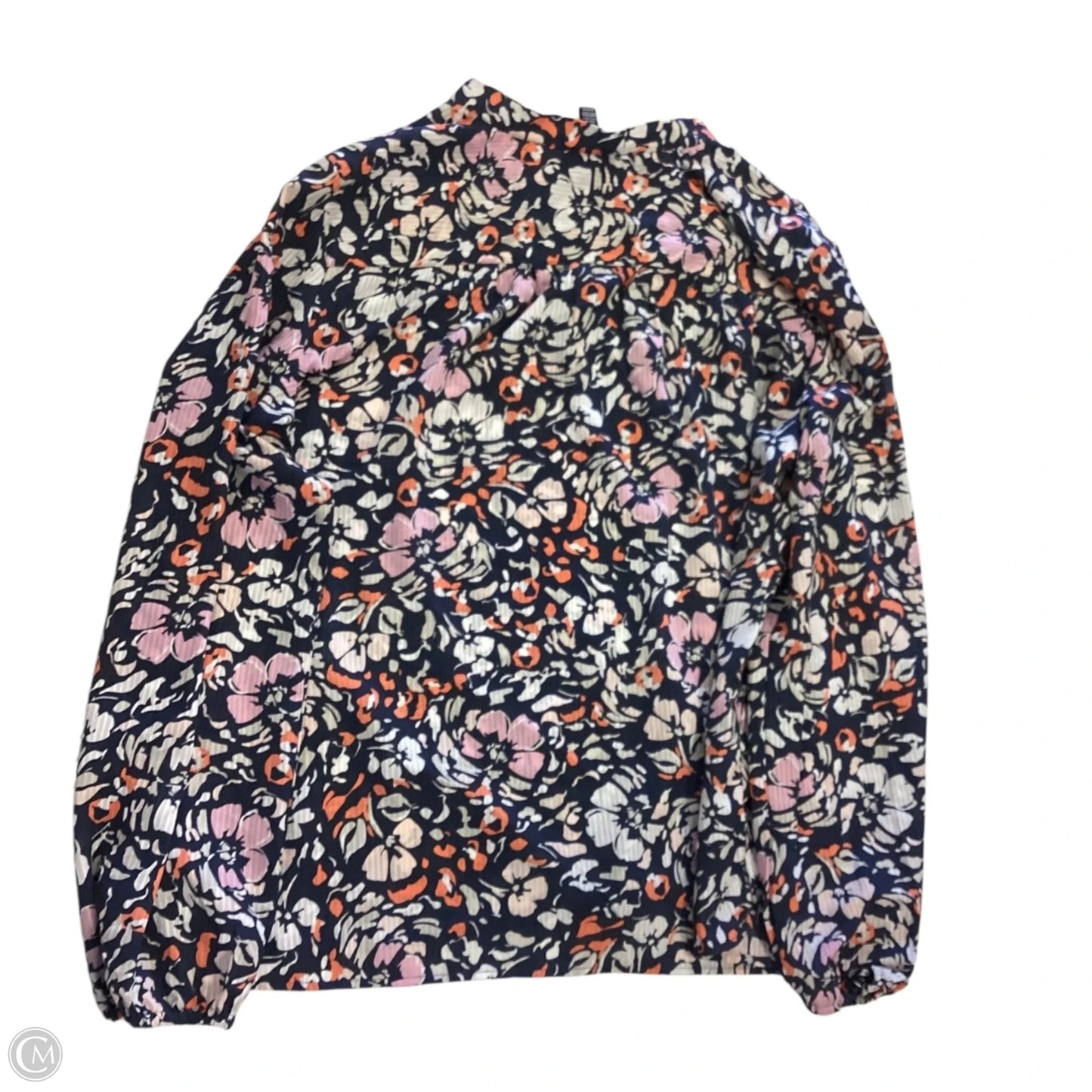 Top Long Sleeve By Jones And Co In Floral Print, Size: L