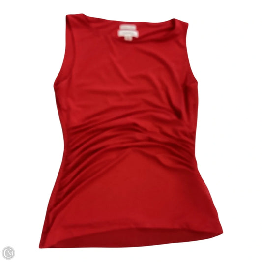 Top Sleeveless By Calvin Klein In Red, Size: M