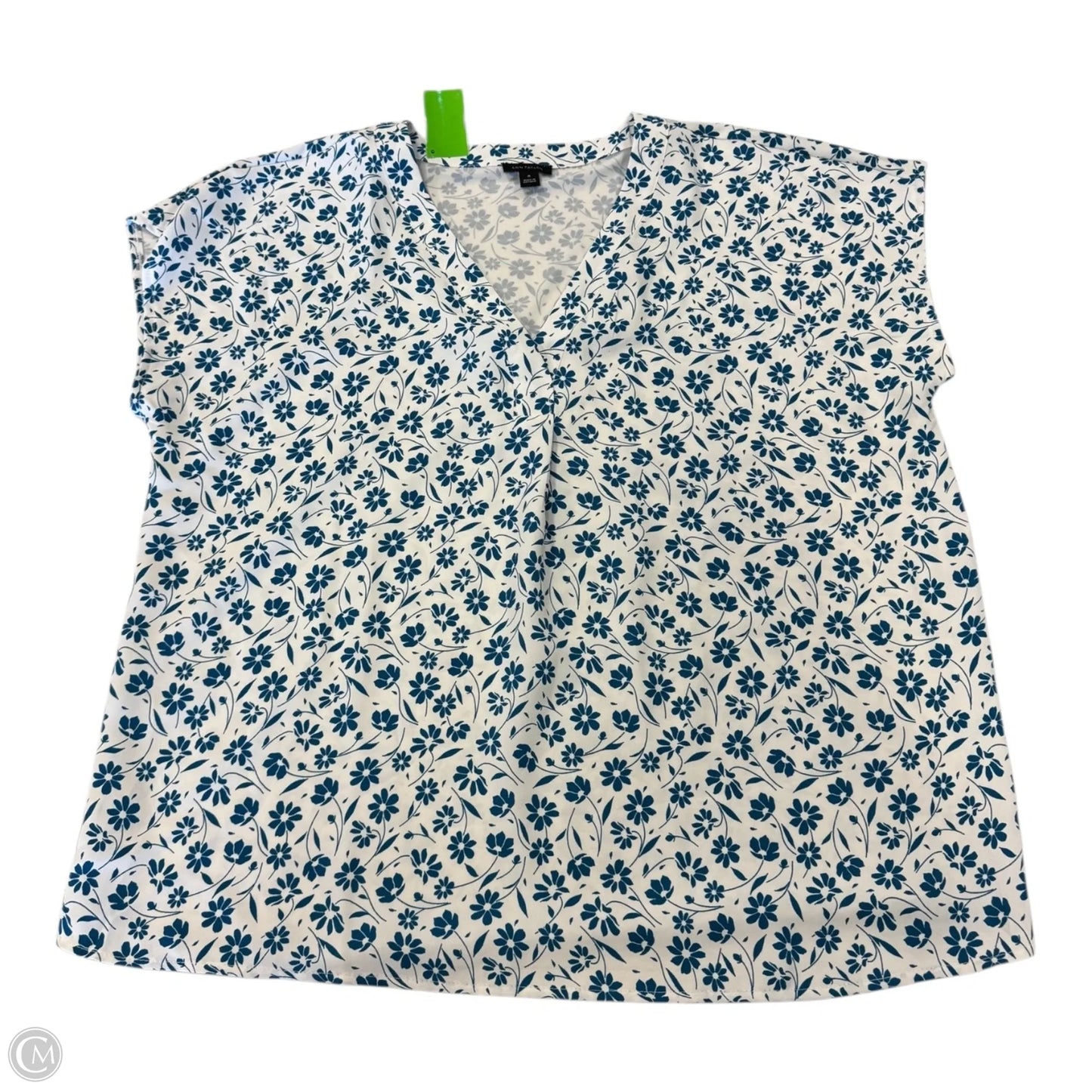 Top Short Sleeve By Ann Taylor In Floral Print, Size: M