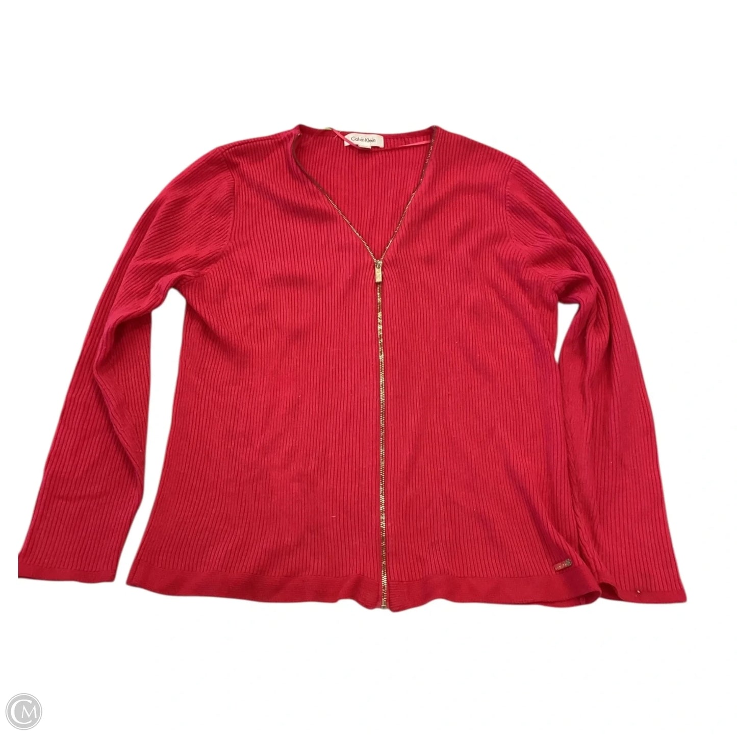 Sweater By Calvin Klein In Red, Size: L