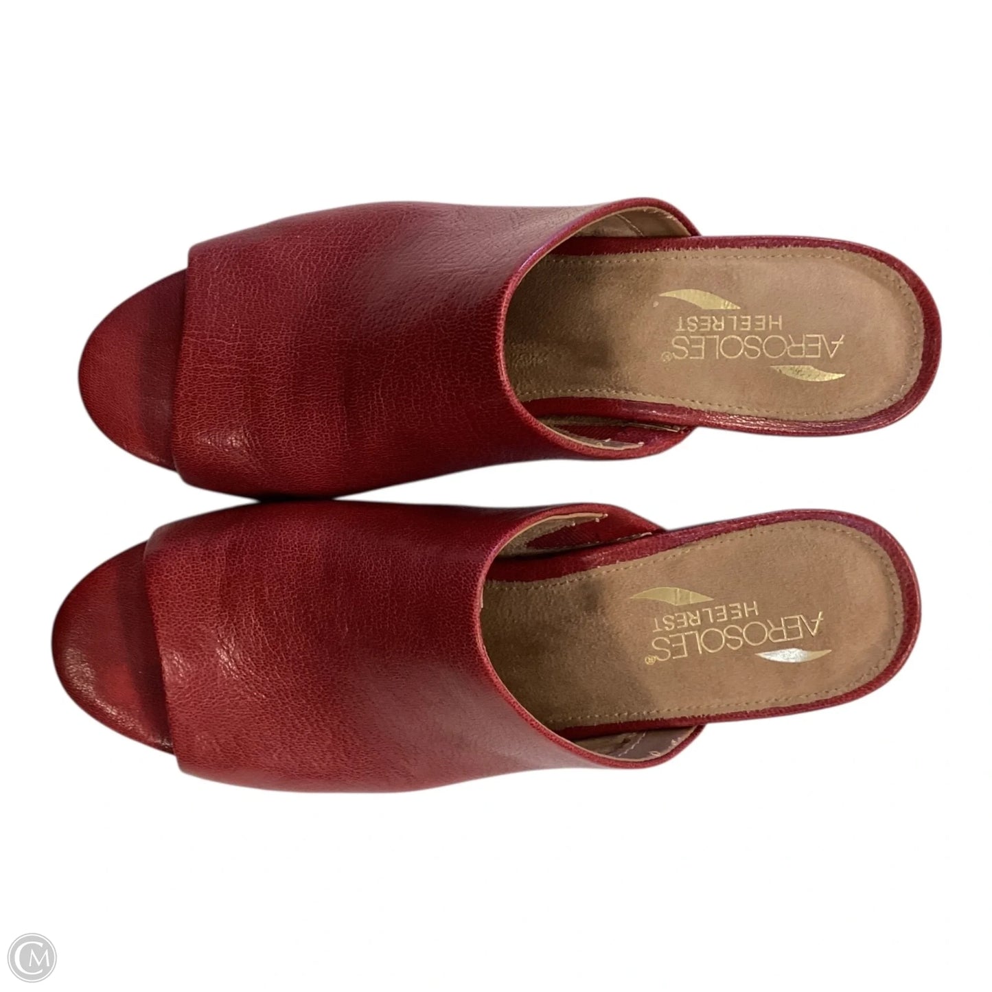 Sandals Heels Block By Aerosoles In Red, Size: 9.5