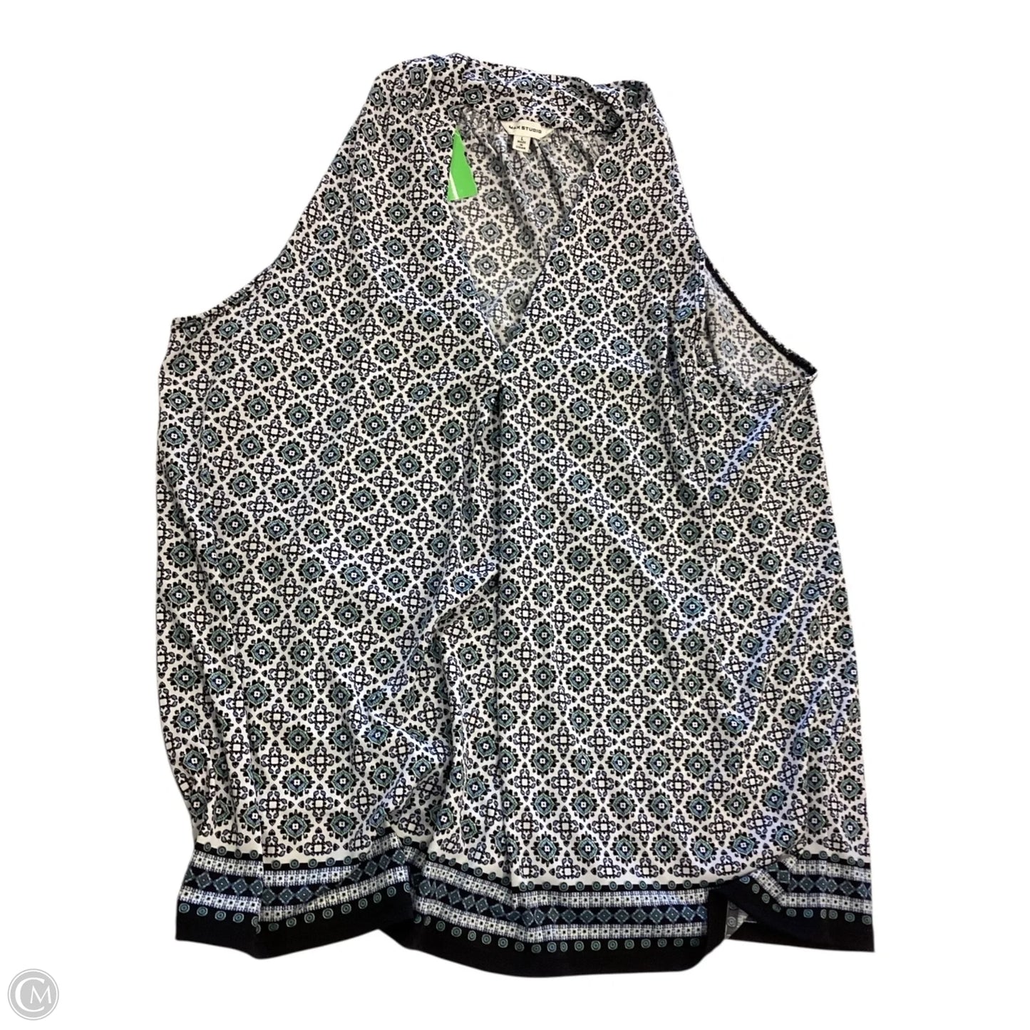 Top Sleeveless By Max Studio In Multi-colored, Size: L