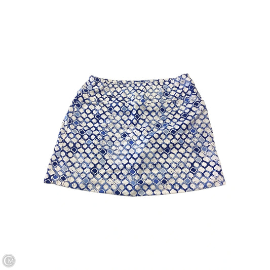Skort By Ibkul In Blue & White, Size: M