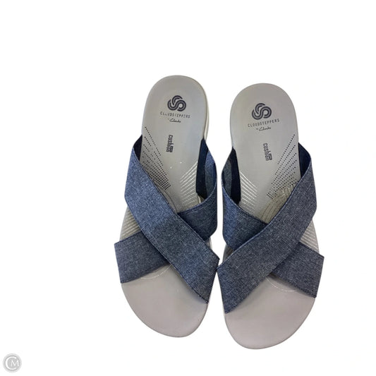 Sandals Flats By Clarks In Blue, Size: 10