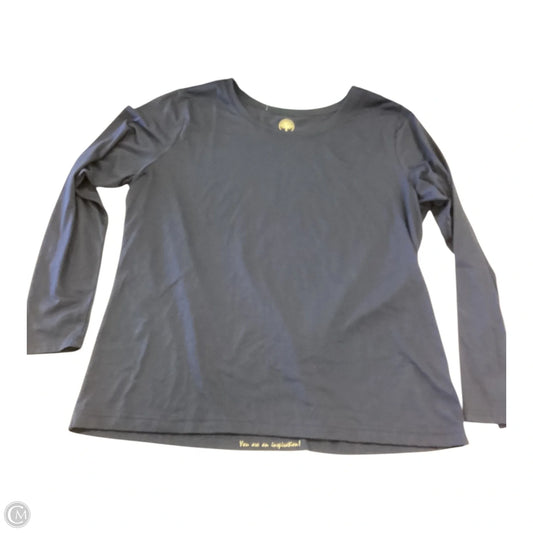 Top Long Sleeve By Clothes Mentor In Navy, Size: 2x