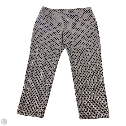 Pants Cropped By Chicos In Black & White, Size: L