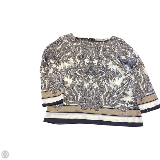 Top 3/4 Sleeve By Talbots In Paisley Print, Size: 10