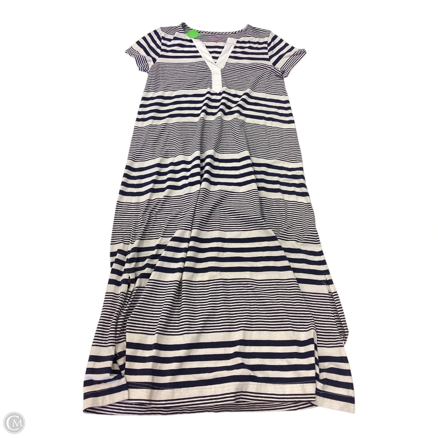 Dress Casual Maxi By Vineyard Vines In Blue & White, Size: M