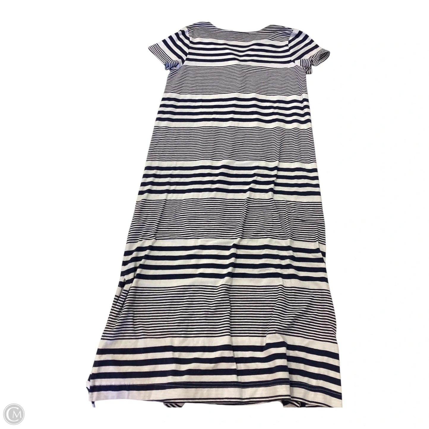 Dress Casual Maxi By Vineyard Vines In Blue & White, Size: M