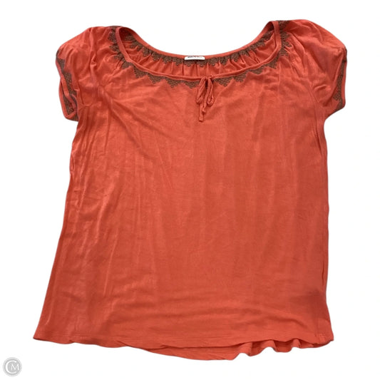 Top Sleeveless By Dkny In Orange, Size: M