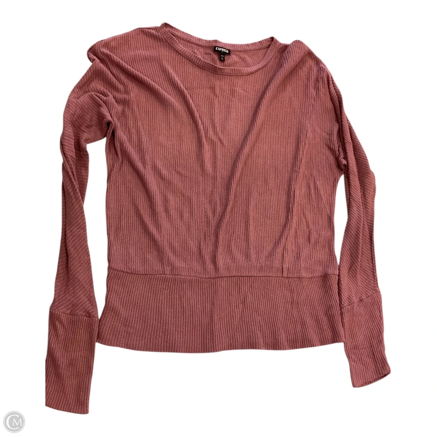 Top Long Sleeve By Express In Pink, Size: M