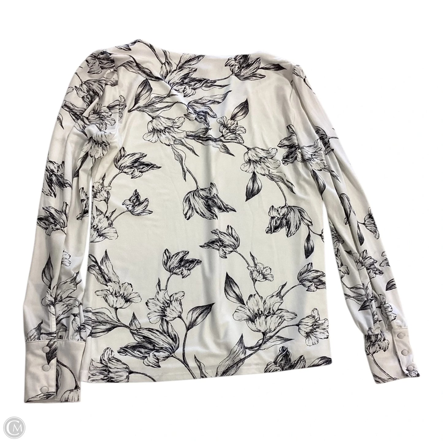 Top Long Sleeve By White House Black Market In Black & White, Size: S