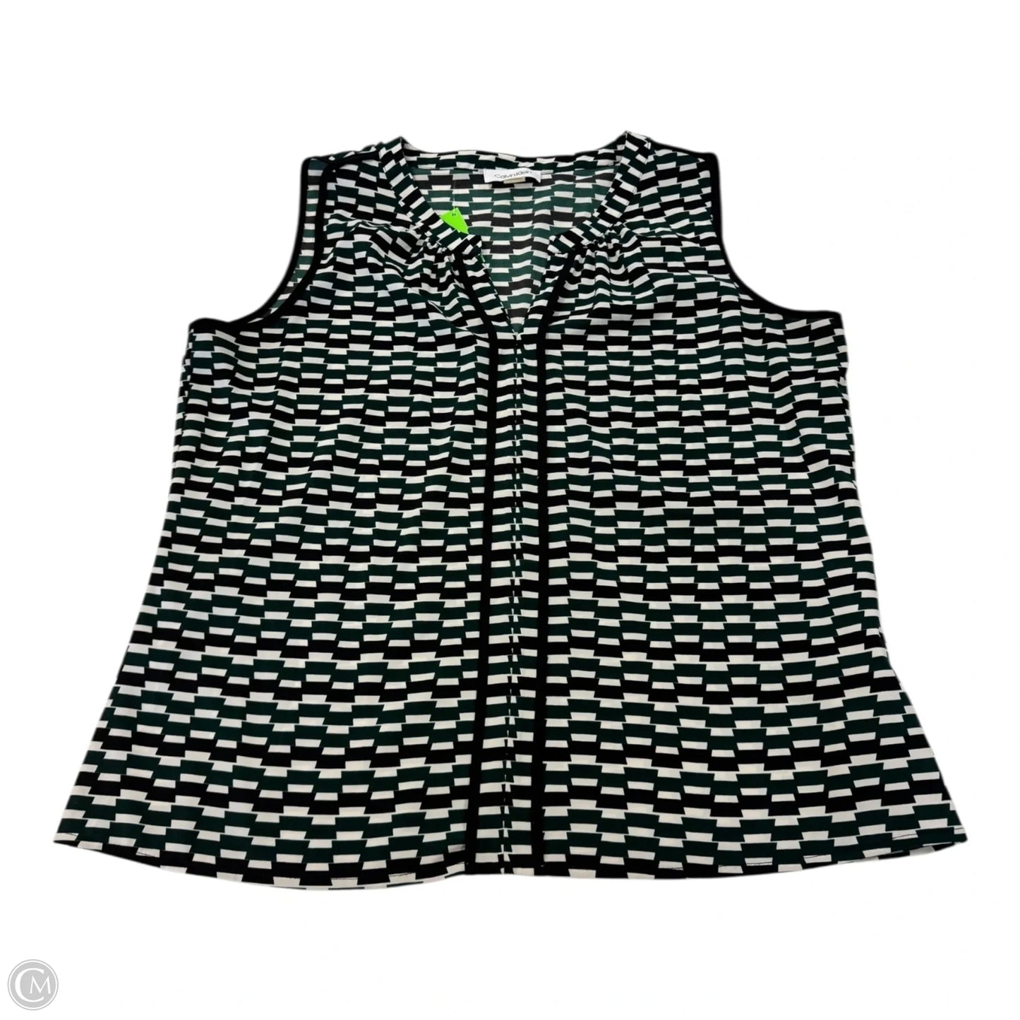 Top Sleeveless By Calvin Klein In Green, Size: Lp