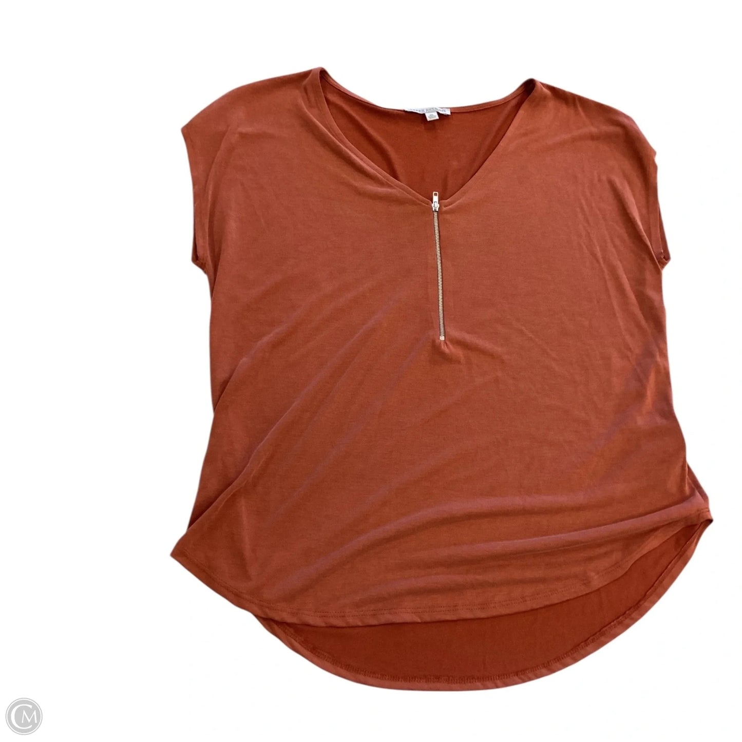 Top Short Sleeve By Green Envelope In Bronze, Size: Xl