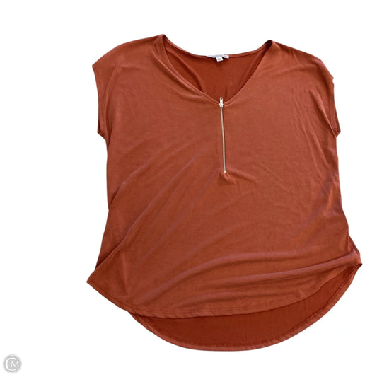 Top Short Sleeve By Green Envelope In Bronze, Size: Xl
