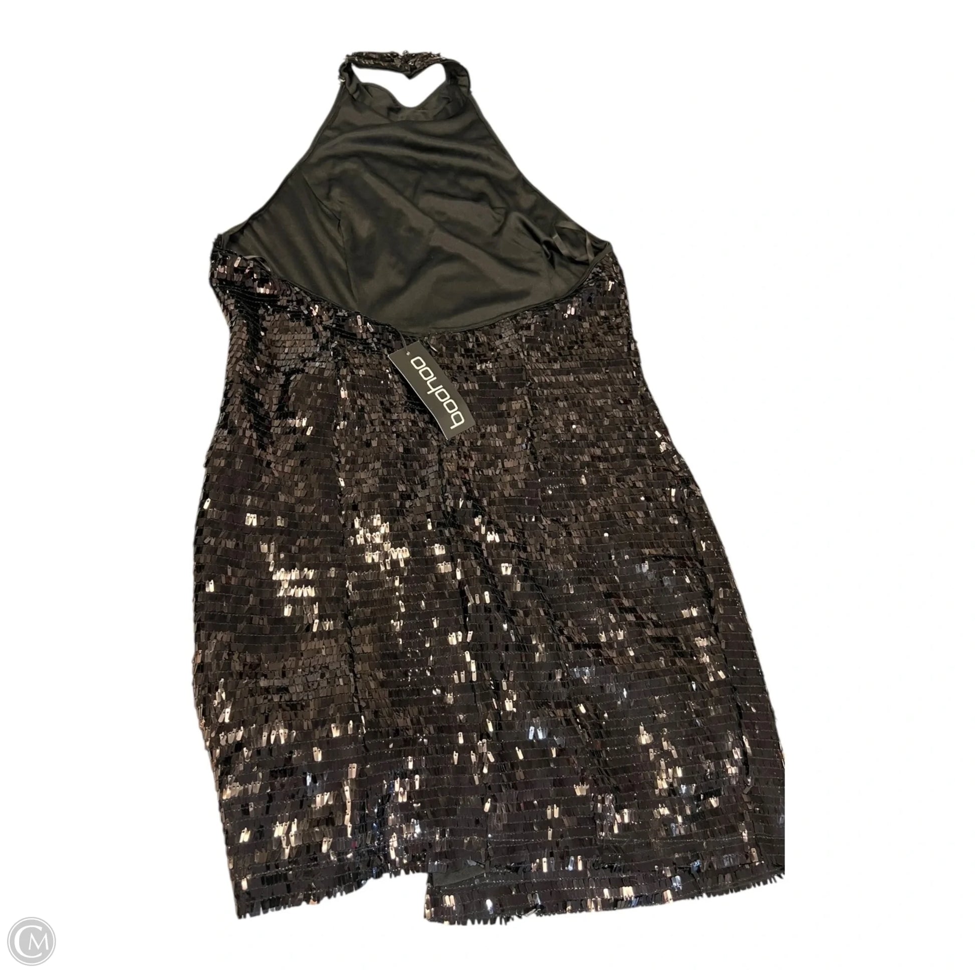 black party dresses boohoo Boohoo V-Neck Black Stretch Velvet Sleeveless Maxi Dress Size 10 Cocktail Party