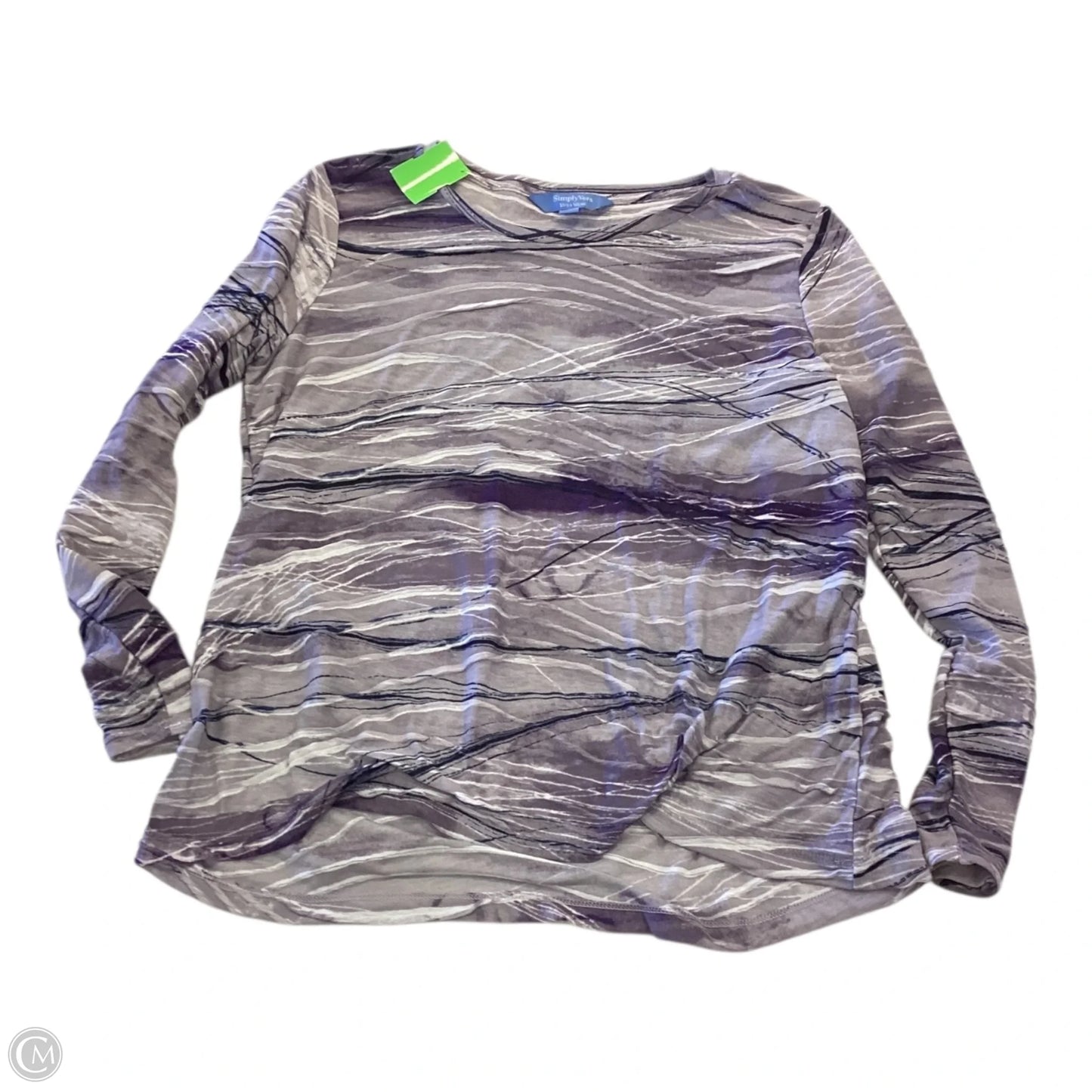 Top Long Sleeve By Simply Vera In Purple, Size: Xl