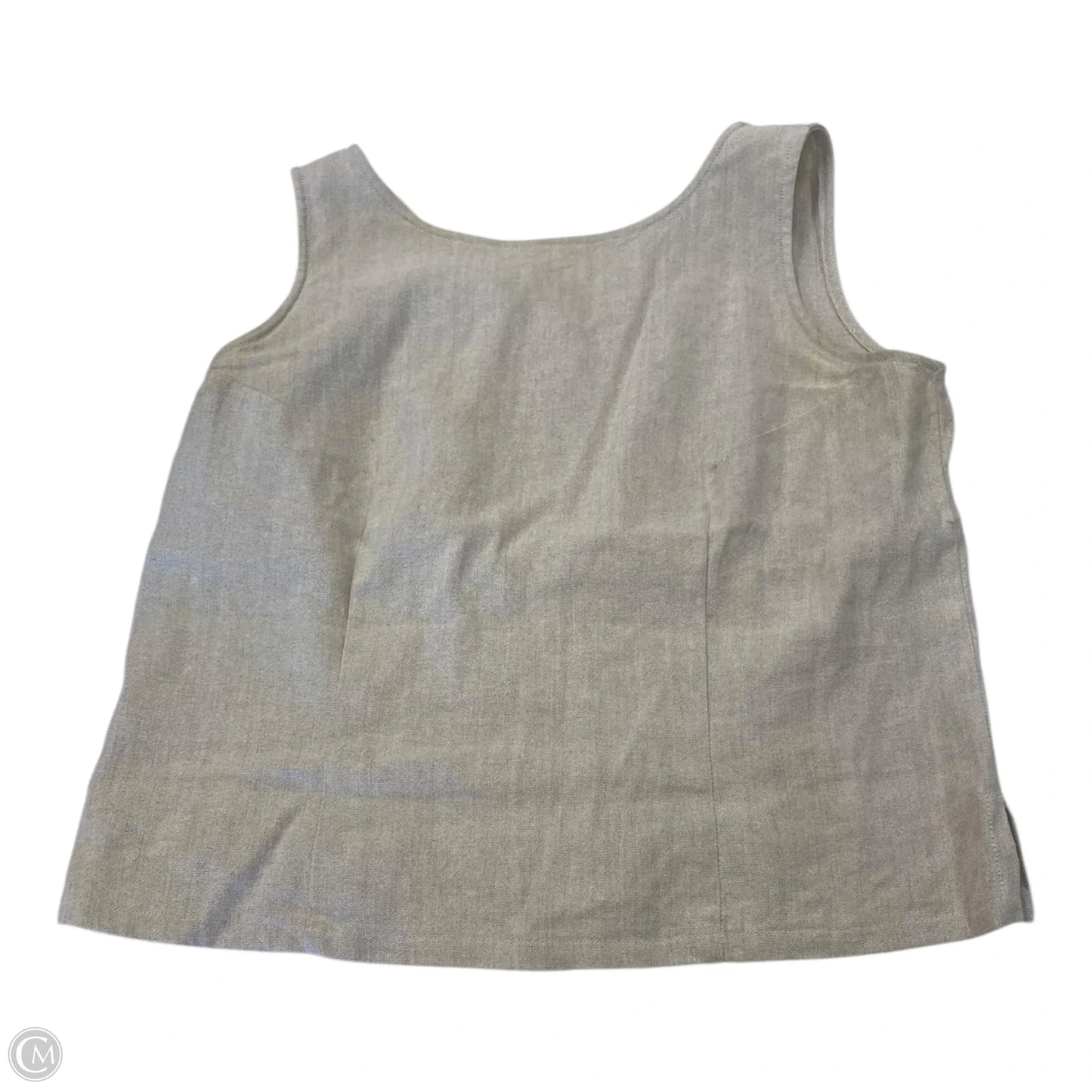 Top Sleeveless By Liz Claiborne In Tan, Size: L