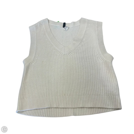 Vest Sweater By Divided In Cream, Size: M
