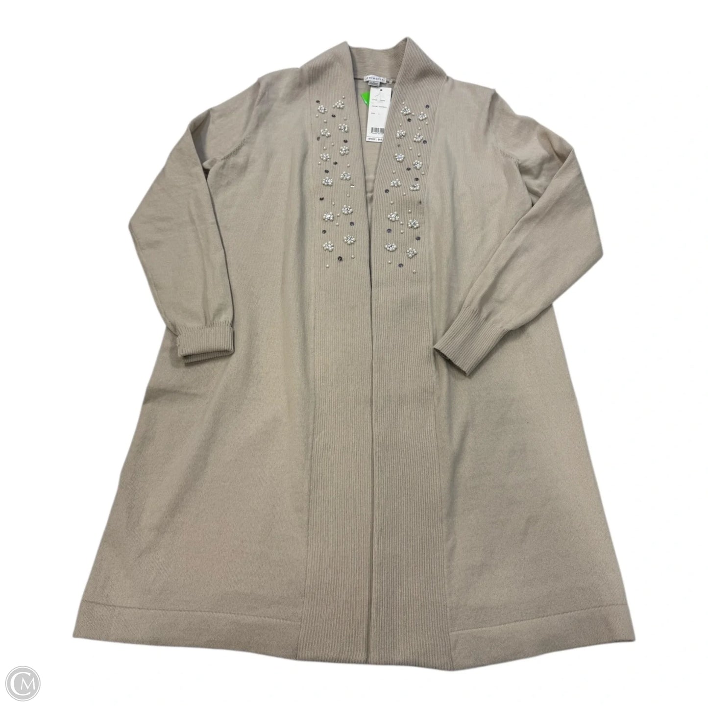 Cardigan By Clothes Mentor In Tan, Size: L