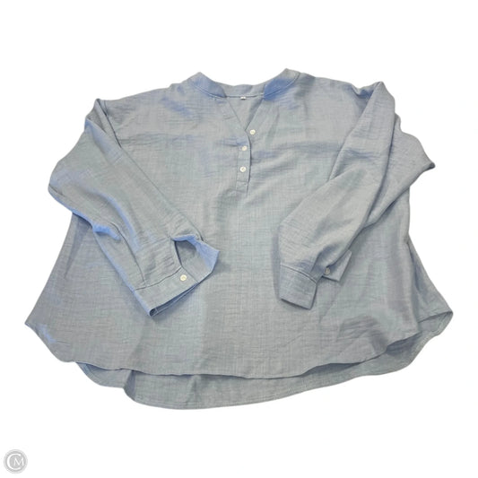 Top 3/4 Sleeve By Clothes Mentor In Blue, Size: 2x