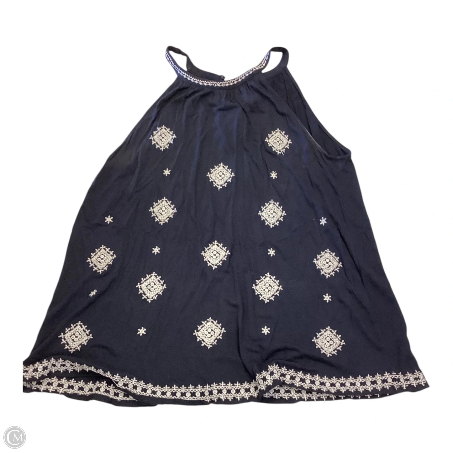 Top Sleeveless By Loft In Navy, Size: M