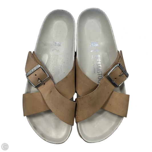 Sandals Flats By Birkenstock In Tan, Size: 7.5