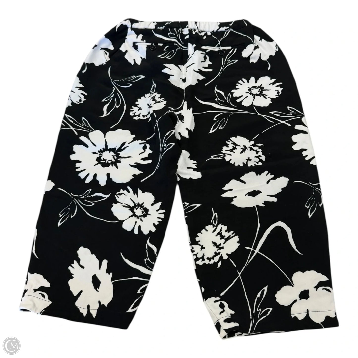 Capris Designer By Michael Kors In Black & White, Size: 0