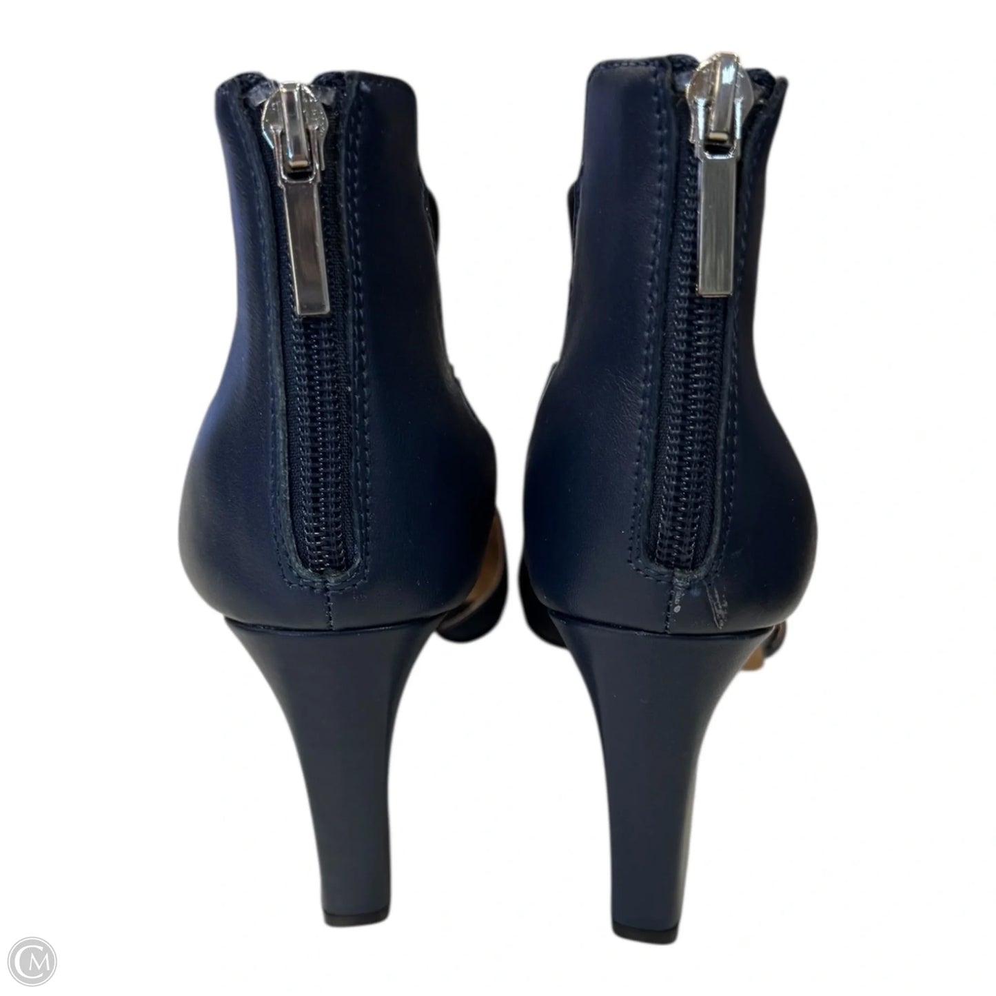 Boots Ankle Heels By Clothes Mentor In Navy, Size: 7
