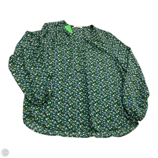 Top Long Sleeve By Pleione In Floral Print, Size: S