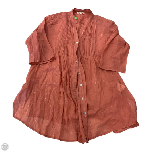 Top Short Sleeve By Clothes Mentor In Orange, Size: Xl