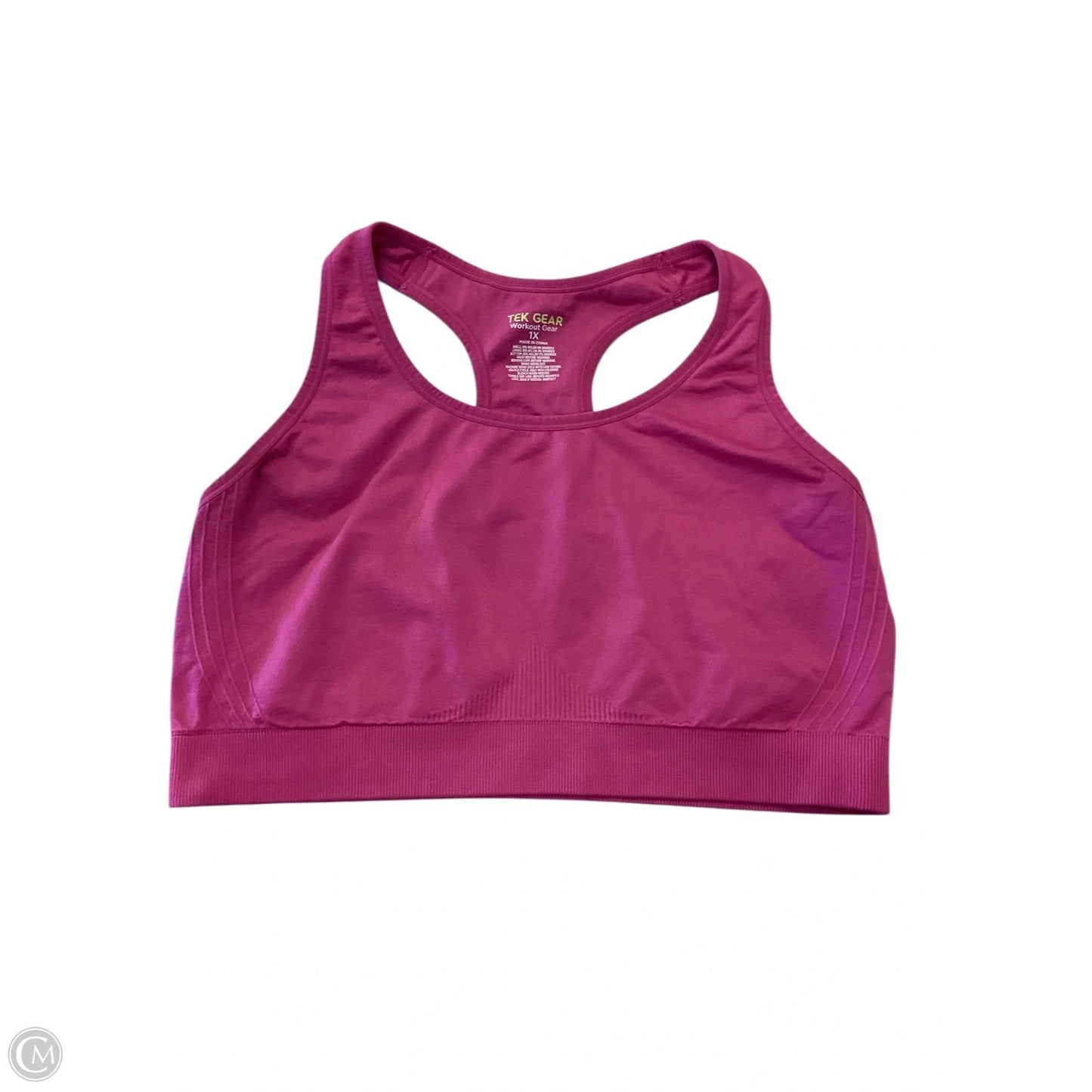 Athletic Bra By Tek Gear In Pink, Size: 1x