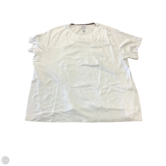 Top Short Sleeve By Croft And Barrow In White, Size: 3x