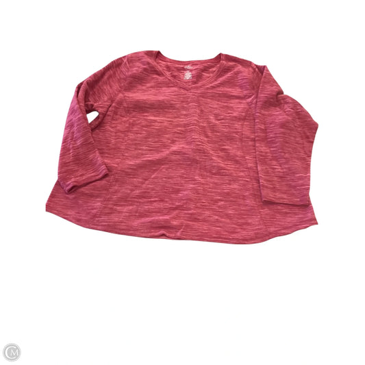 Top Long Sleeve By St Johns Bay In Pink, Size: 3x