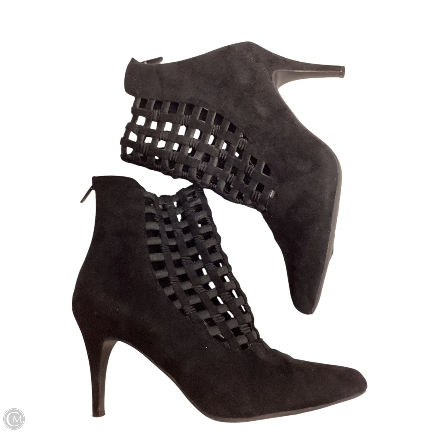 Boots Ankle Heels By Impo In Black, Size: 7.5