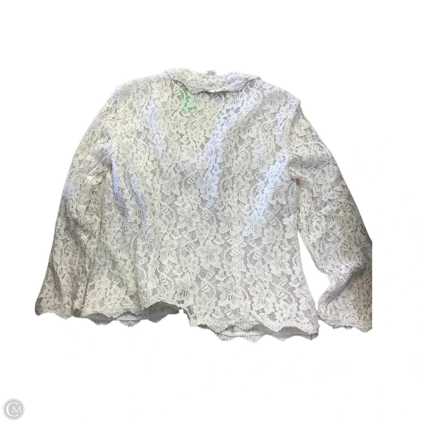 Top Long Sleeve Designer By Neiman Marcus In White, Size: M