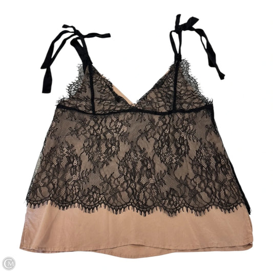 Top Cami By Clothes Mentor In black tan, Size: L
