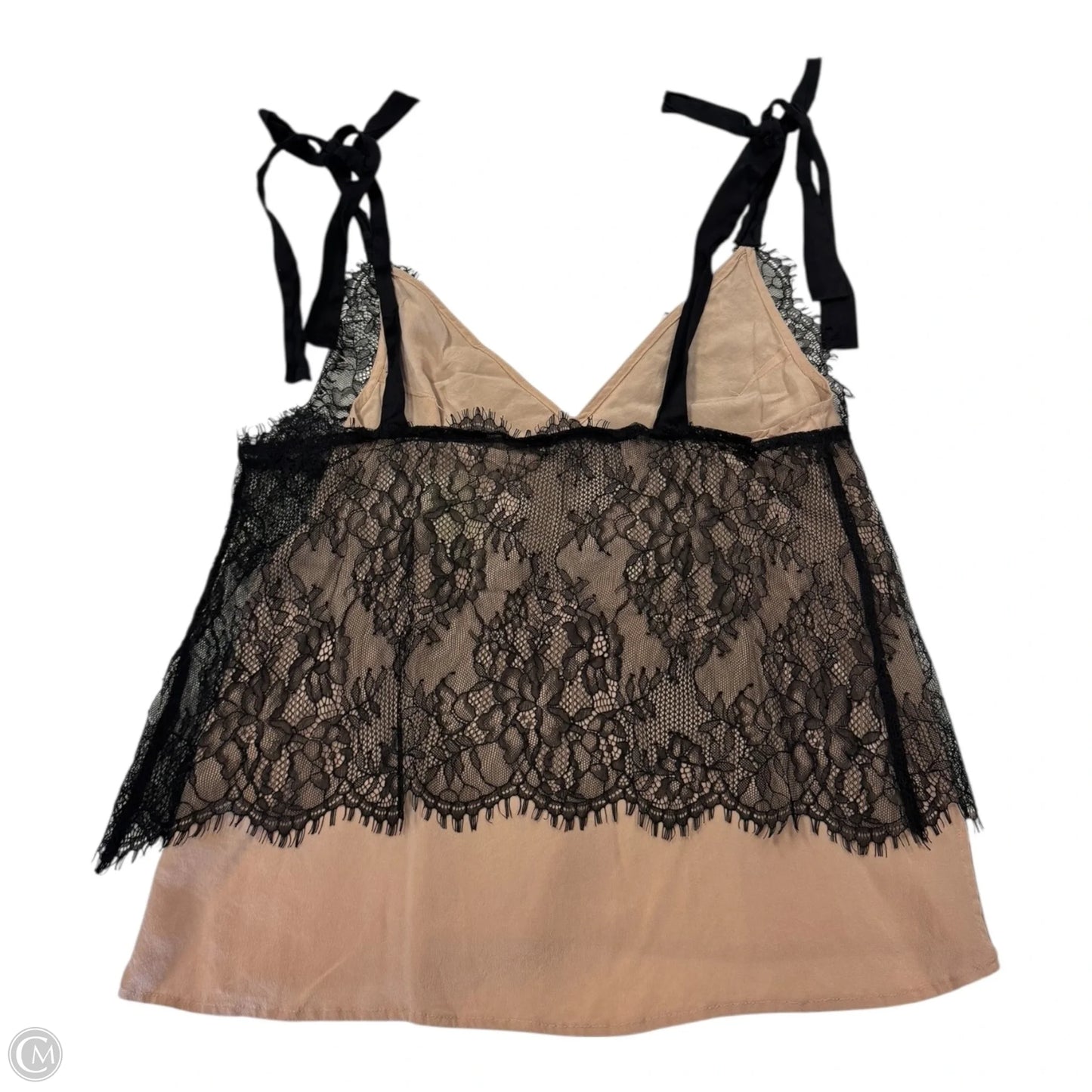 Top Cami By Clothes Mentor In black tan, Size: L
