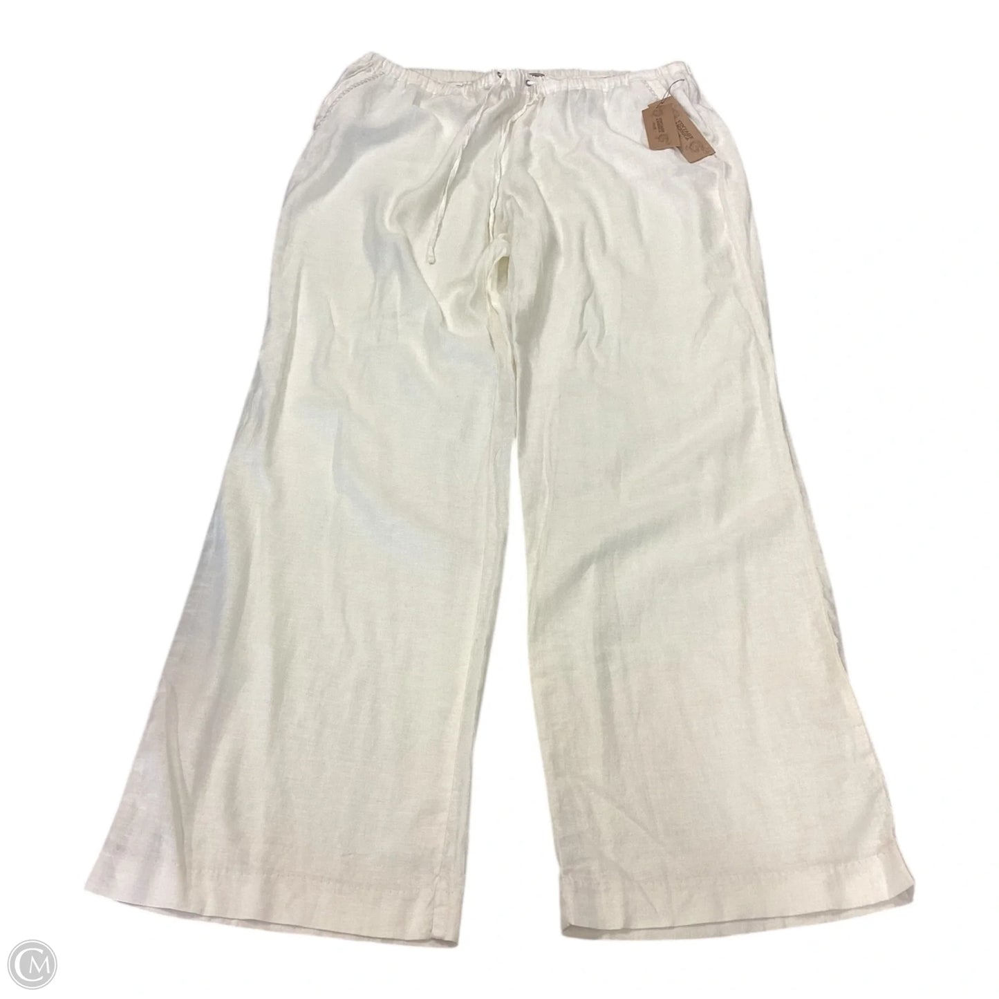 Pants Linen By Vintage America In Cream, Size: L