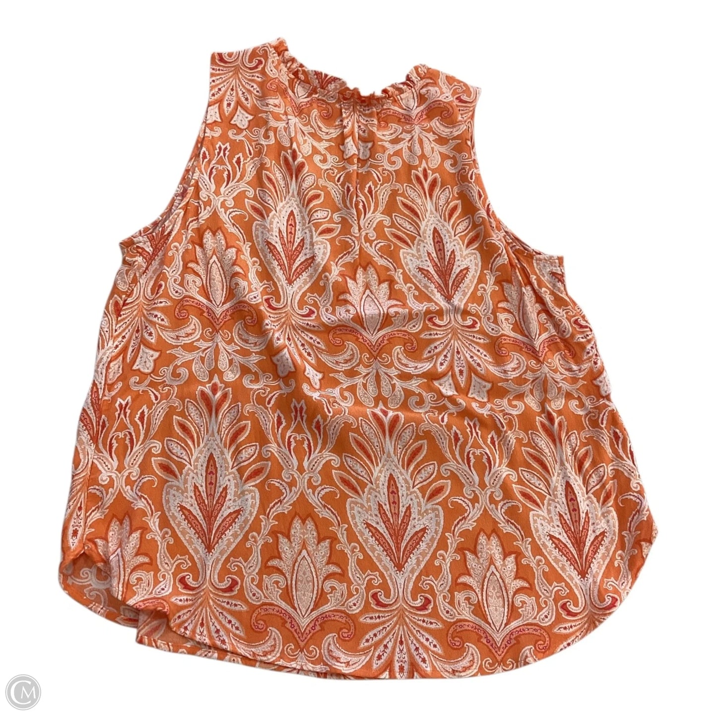 Top Sleeveless By Loft In Orange, Size: L