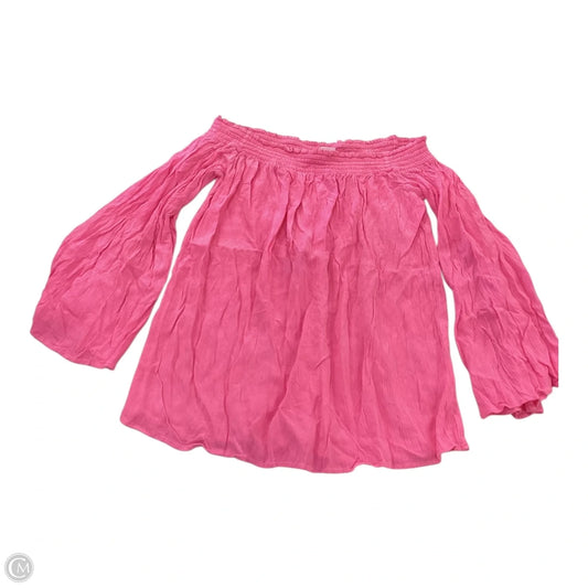 Top 3/4 Sleeve Designer By Lilly Pulitzer In Pink, Size: M