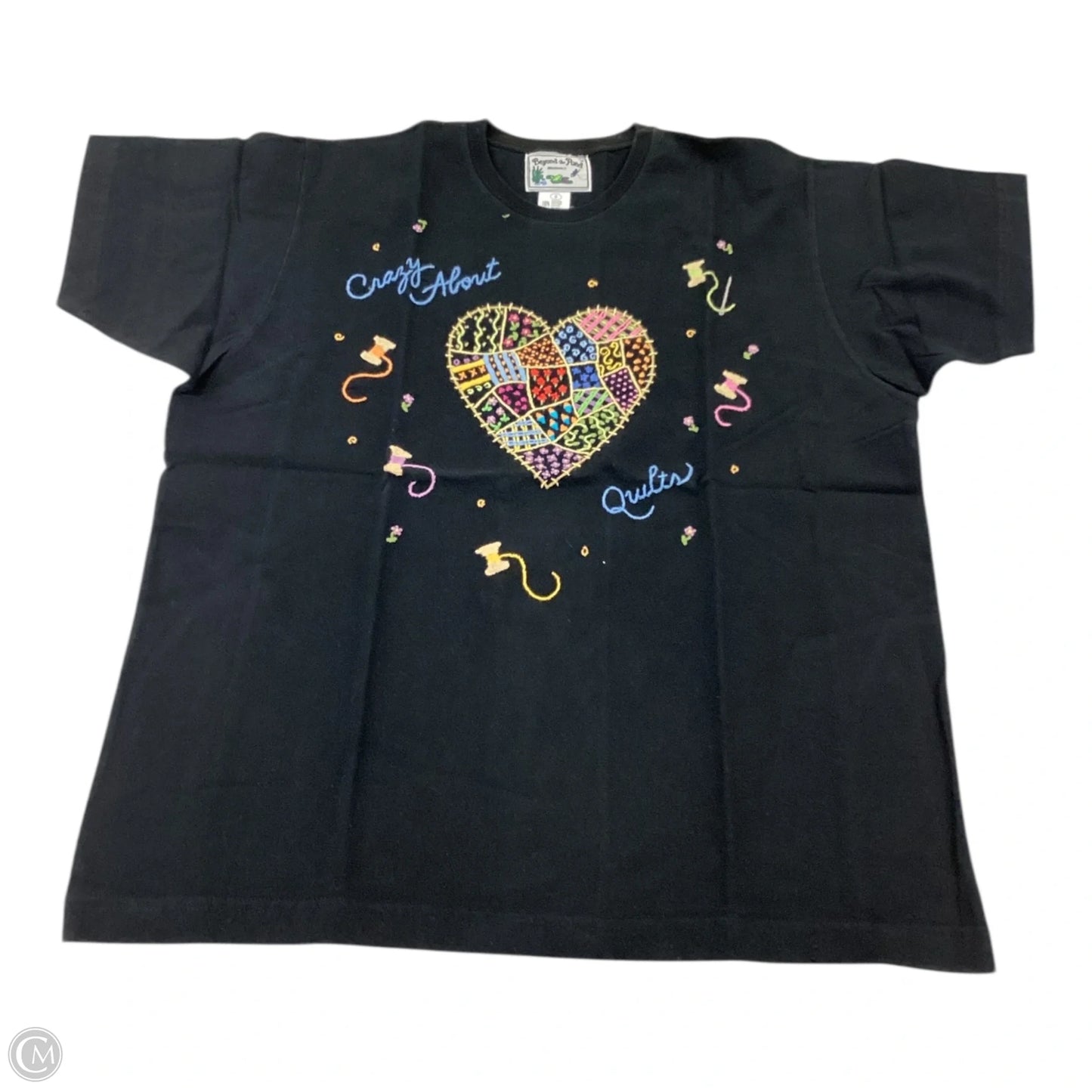 Top Short Sleeve By Clothes Mentor In Black, Size: S