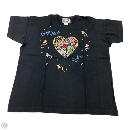 Top Short Sleeve By Clothes Mentor In Black, Size: S