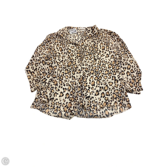 Blouse 3/4 Sleeve By Van Heusen In Animal Print, Size: Xxl