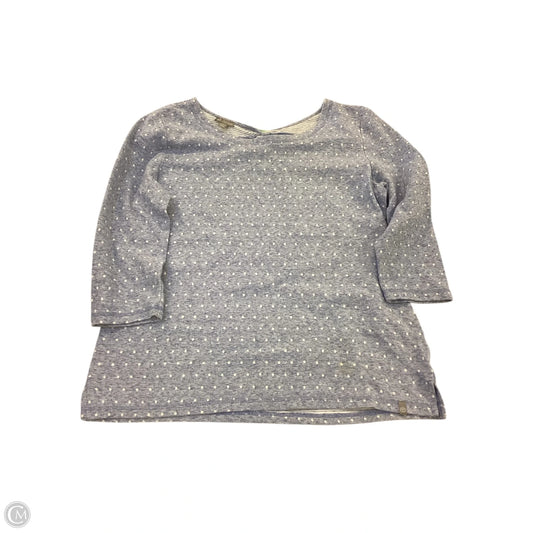 Top 3/4 Sleeve By Talbots In Blue, Size: M