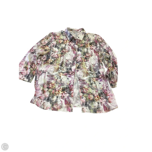 Top 3/4 Sleeve By Clothes Mentor In Multi-colored, Size: 12