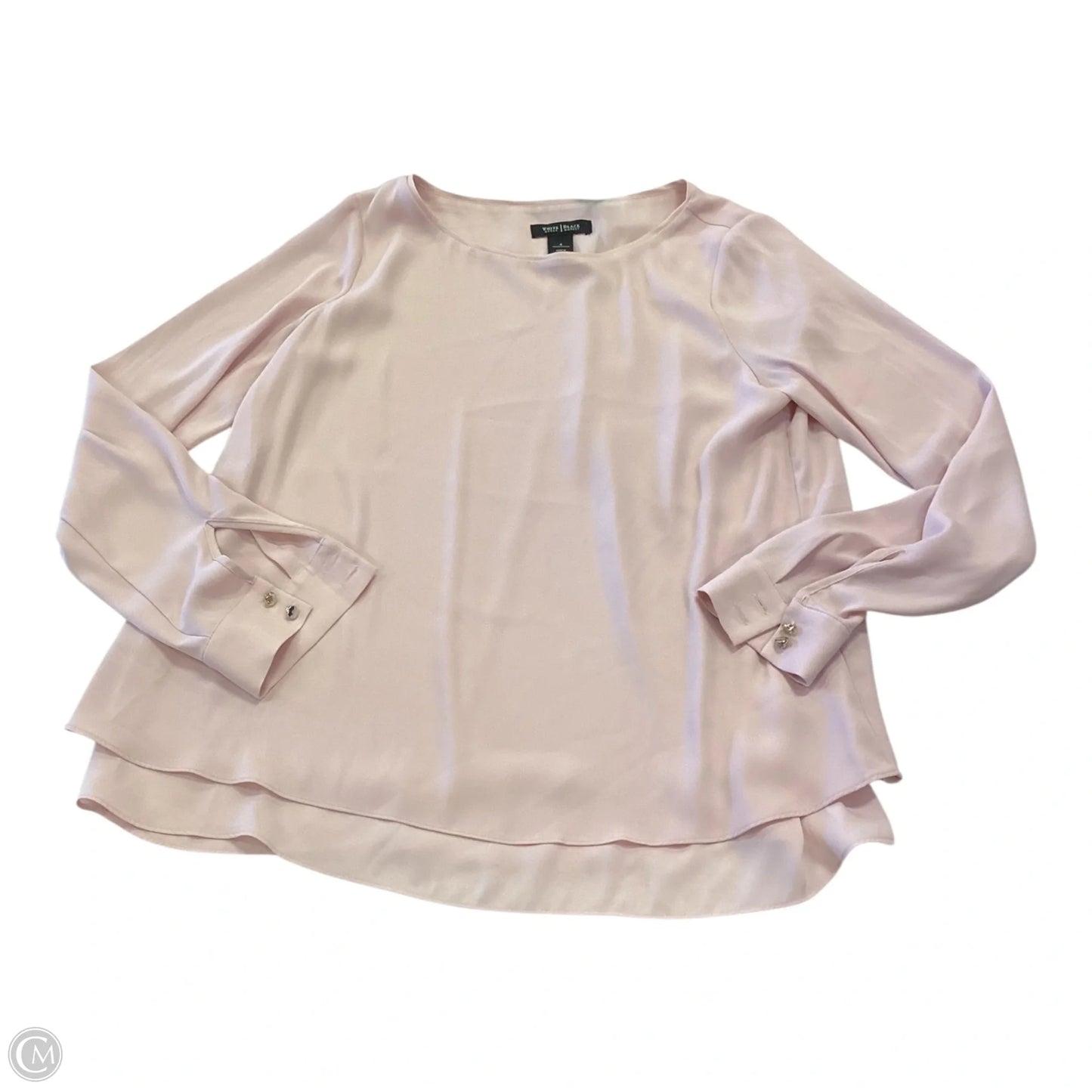 Blouse Long Sleeve By White House Black Market In Pink, Size: 4