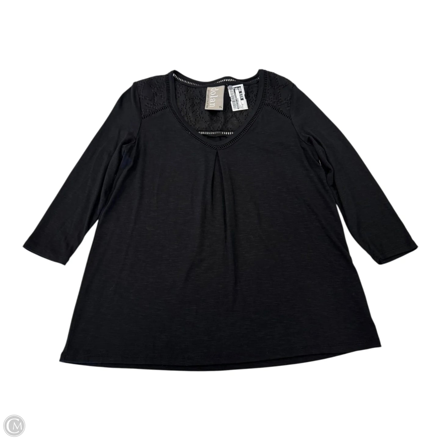 Top 3/4 Sleeve By Dolan Left Coast In Black, Size: Xs