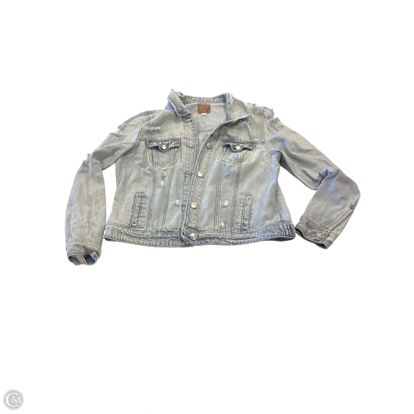 Jacket Denim By American Eagle In Blue, Size: Xl