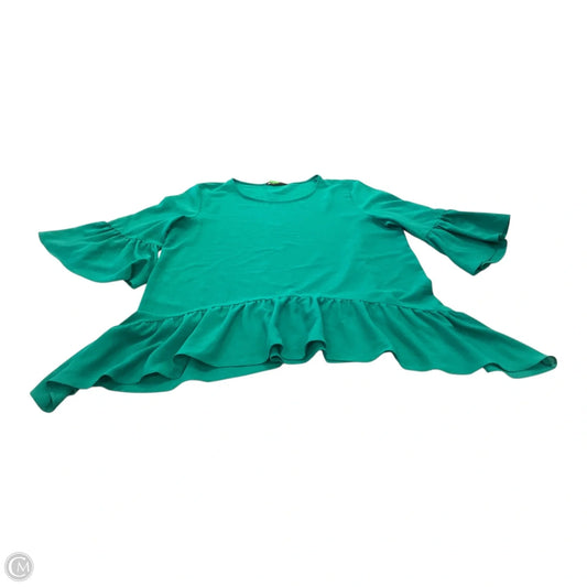 Blouse 3/4 Sleeve By Gibson In Green, Size: M